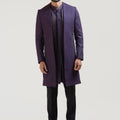 Purple Leaf Open Achkan Coat Set image 0