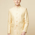 Nude Jacquard Jodhpuri Jacket image 0