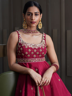 Maroon Aaisha Sharara Set image 1