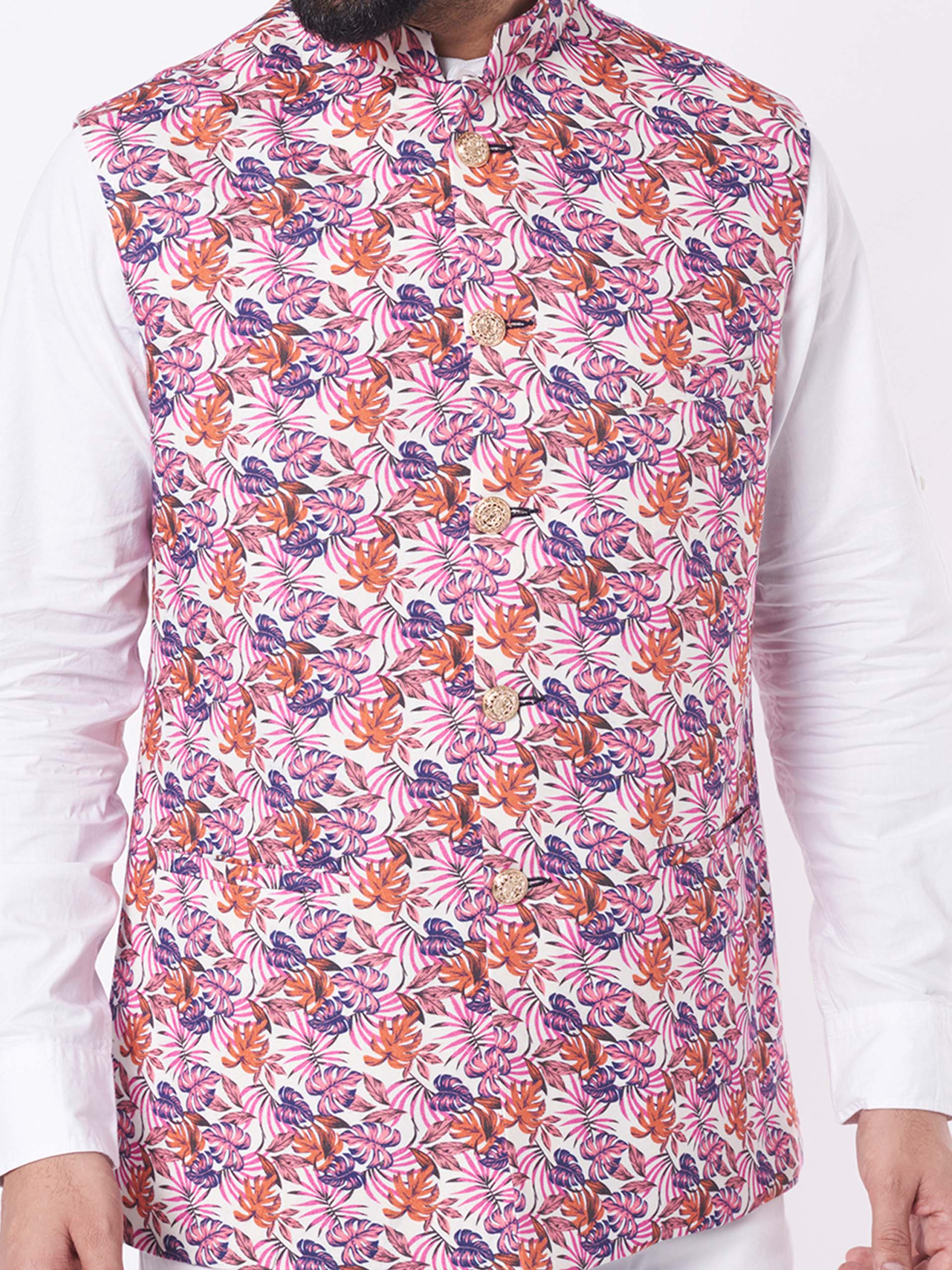 Mauve Floral Bundi Jacket image 1