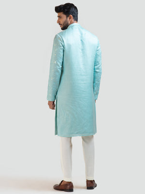 Baby Blue Embroidered Kurta Set image 1