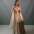 Cream Gota Work Lehenga Set image 0