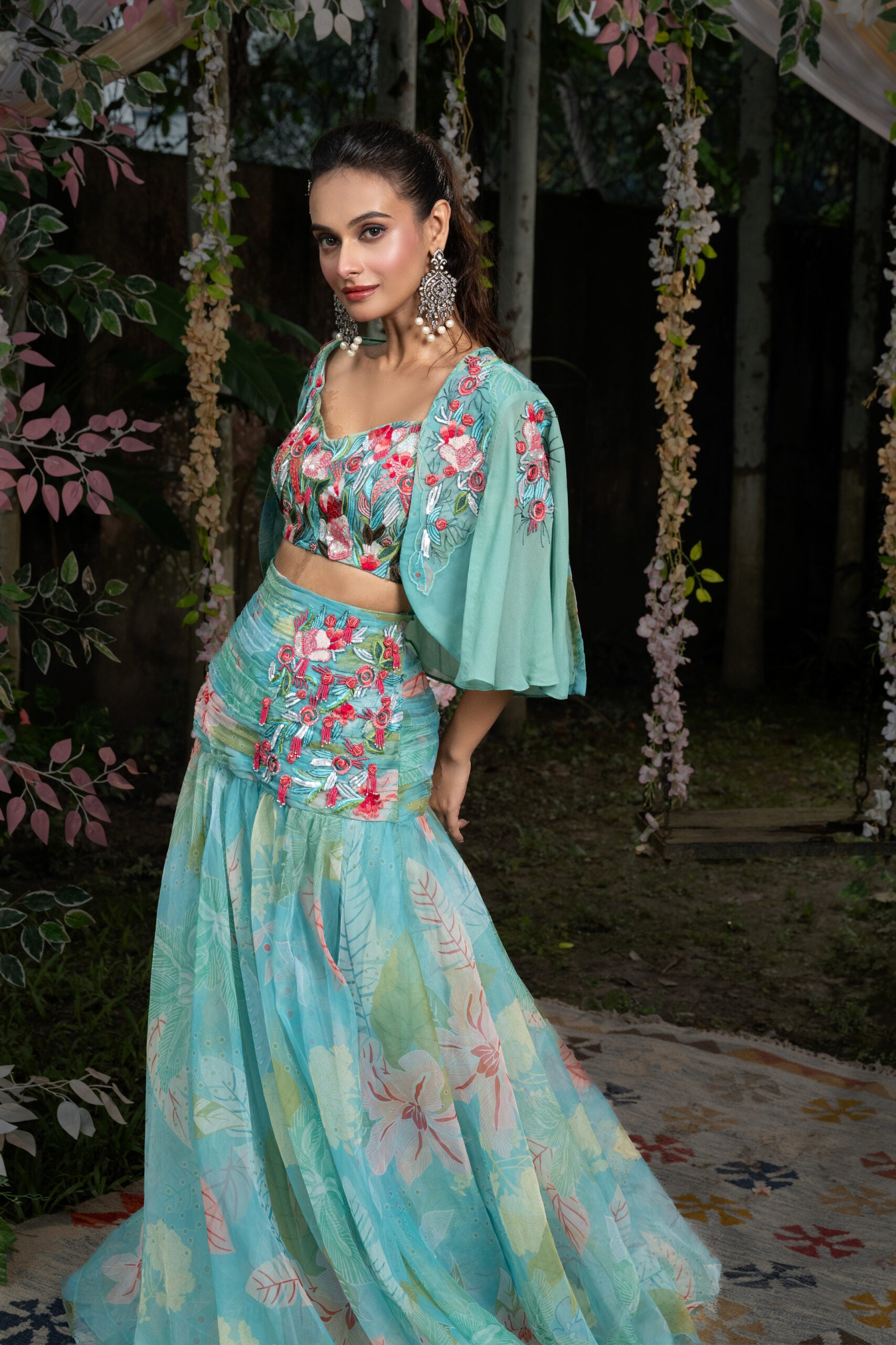 Tropical Tanna Skirt and Cape set image 3