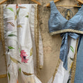 Grey Lehenga set with Hand-painted Dupatta image 0