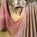 Beige Raw Silk Lehenga image 0