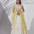 Ivory Lehenga Paired With Blouse And Dupatta image 0