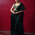 Aria Drape Skirt with Bustier and Cape image 0
