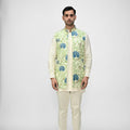 Peacock Printed Highlighted Half Jacket Full Set image 0