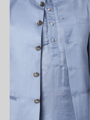 Sky Blue Bundi Jacket Set image 1