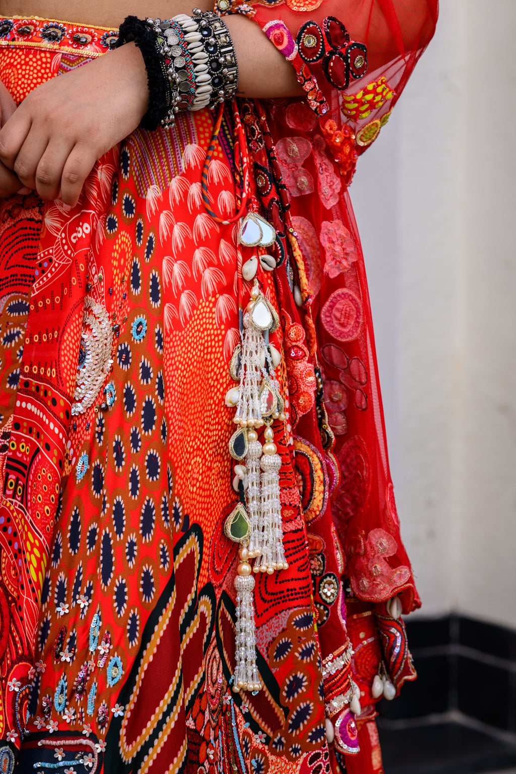 Dawn Highlighted Lehenga Paidawn With Highlighted Blouse And Highlighted Applique Dupatta image 5