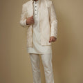 Ivory Embroidered Indo Western Set image 0