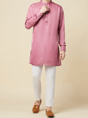 Mauve Kurta Bundi Jacket Set image 8