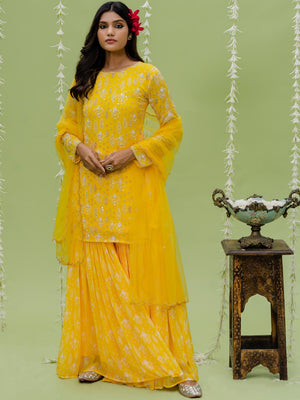 Sunshine Embroidered Sharara Set - L image