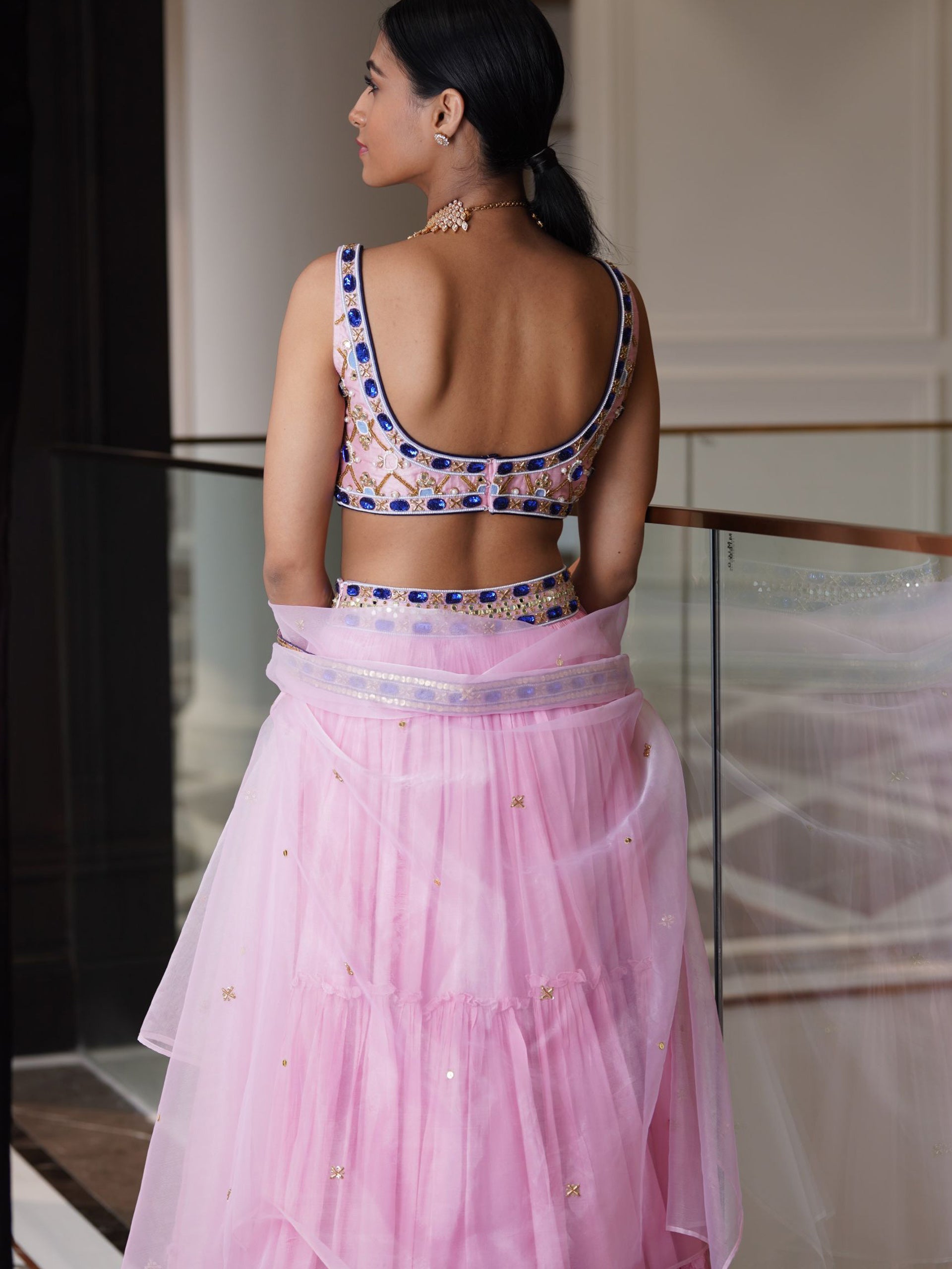 Pink Reana Lehenga Set image 3