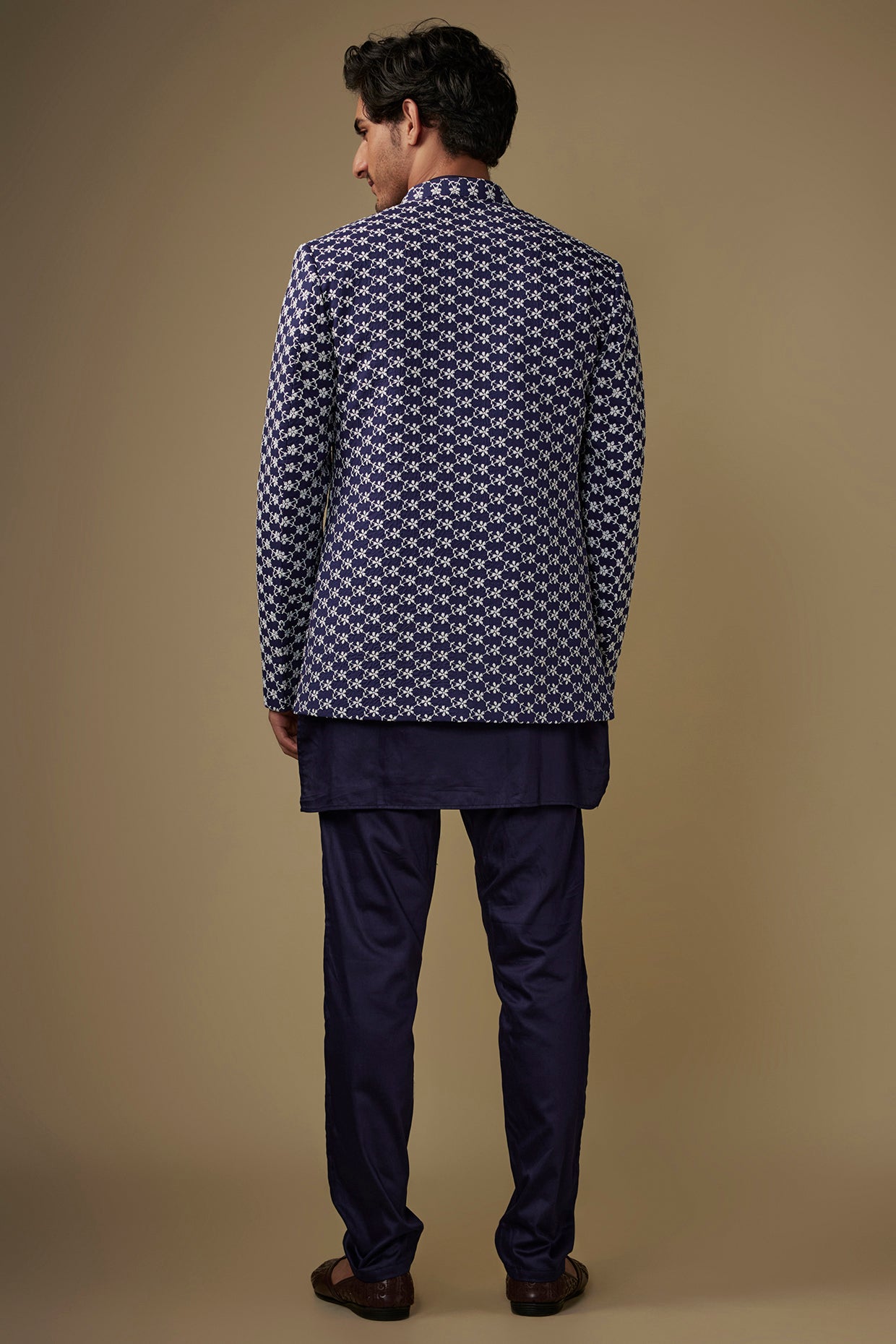 Blue Thread Work Indo Western Set image 2