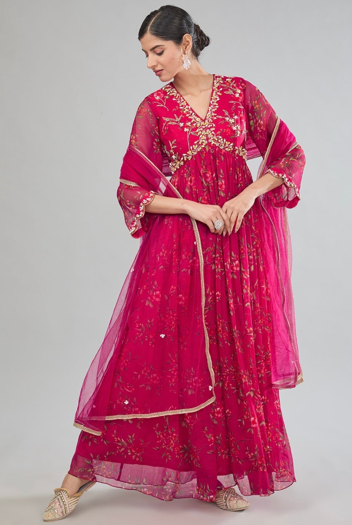 Printed Anarkali set - L image