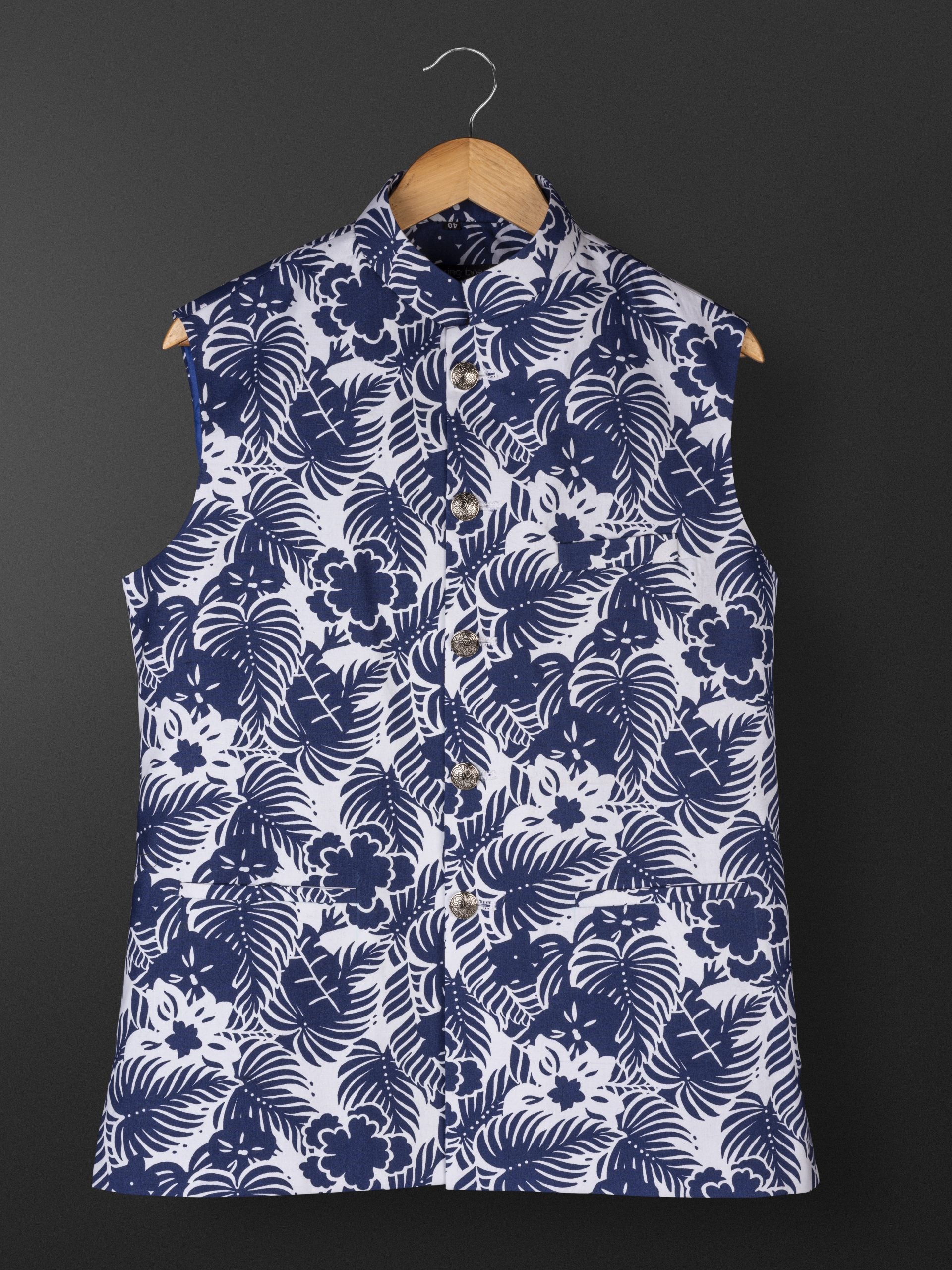 Blue Tropical Bundi Jacket - L image