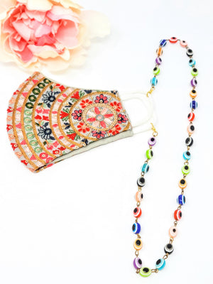 Multicolor Evil Eye Mask Chain image 0