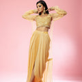 Golden Co-ord Dhoti Set image 0