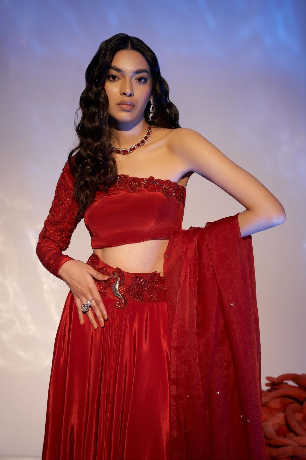 Radiant Red Palazzo Set image 2