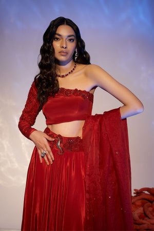 Radiant Red Palazzo Set image 2
