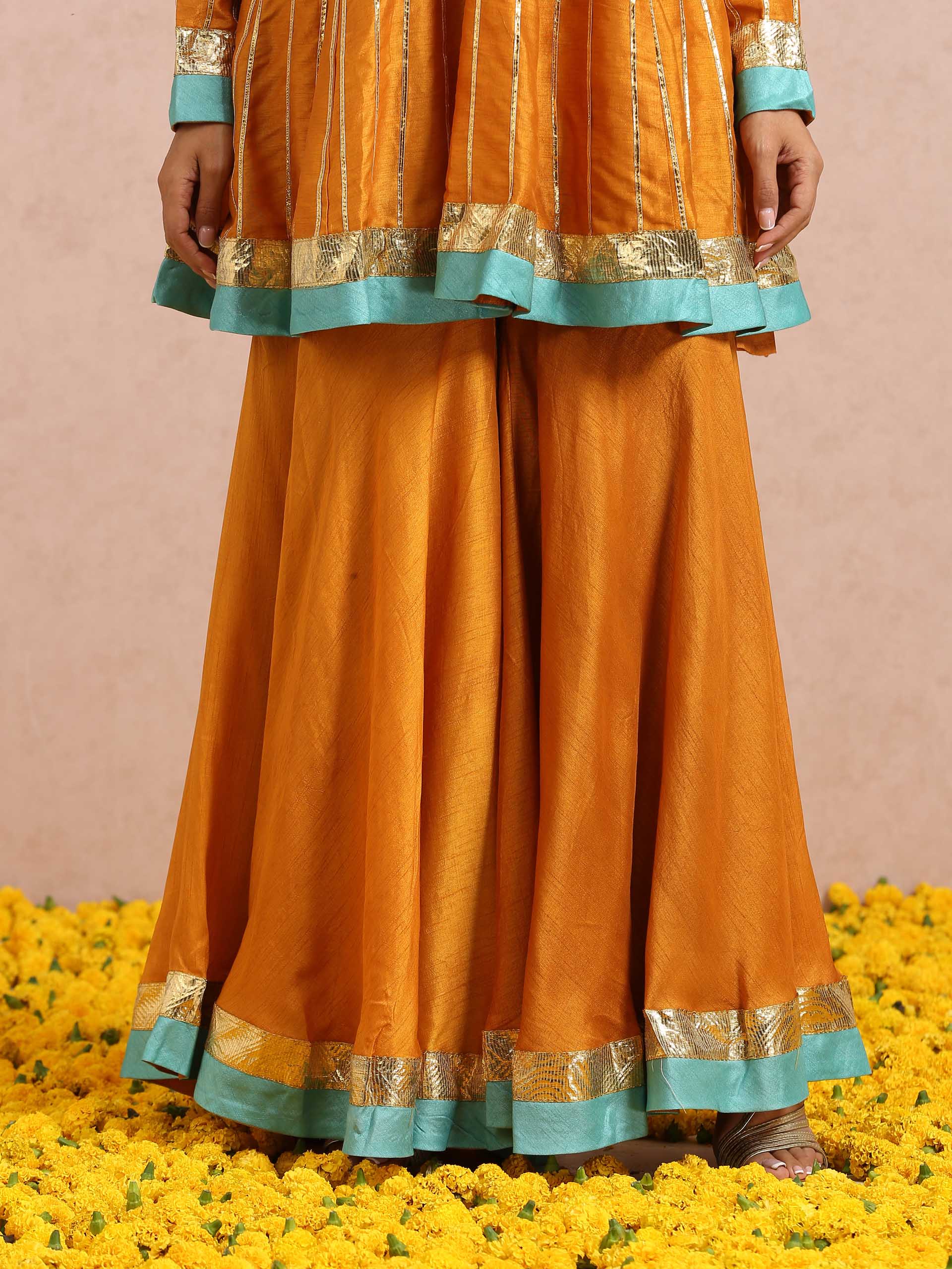 Rust Orange Sharara Set image 7