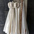 Ivory Raw Silk Skirt and Bustier with Ivory Dupatta image 0