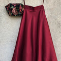 Black Sequins Bustier with Wine Skirt image 0