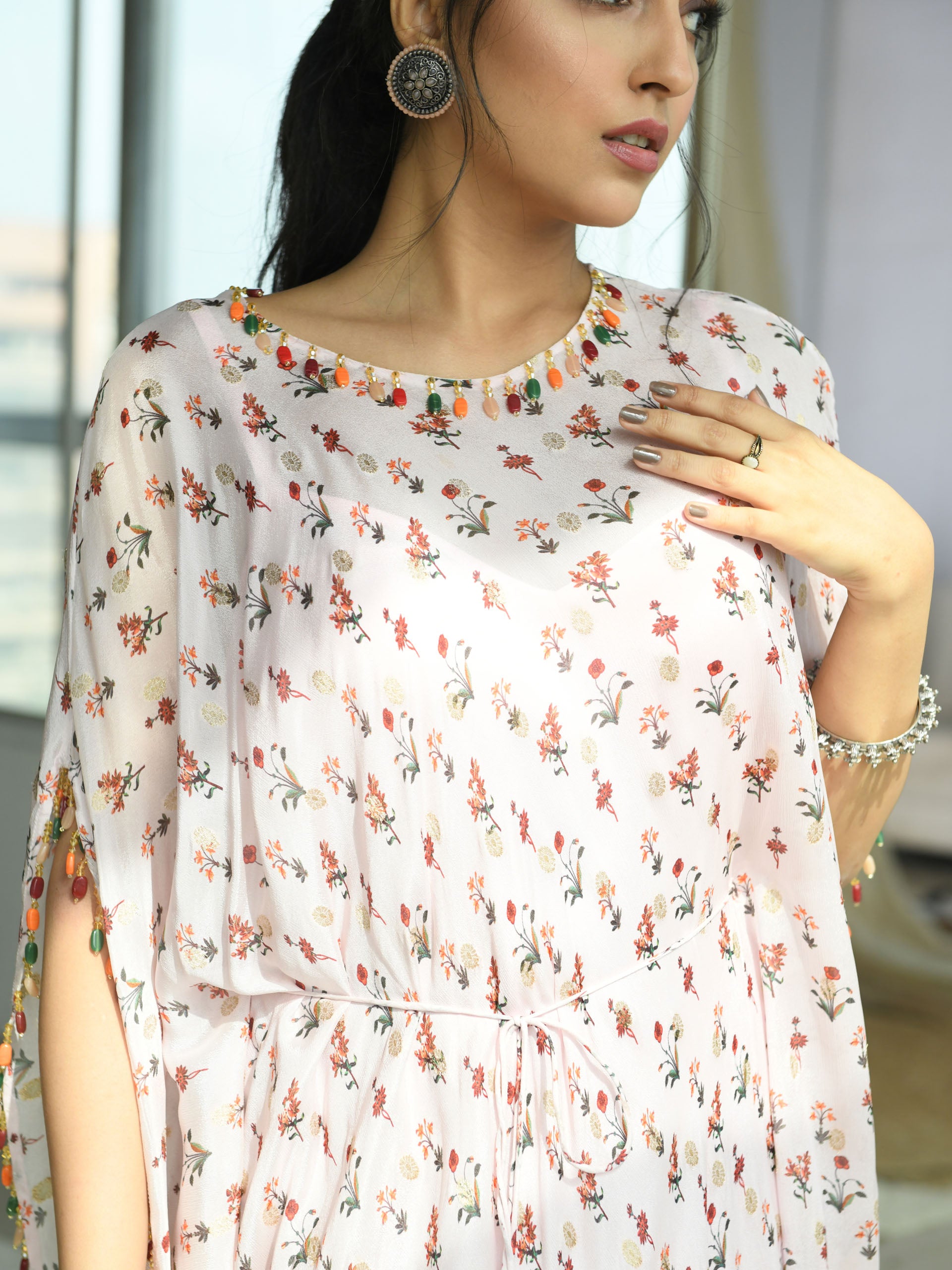 Floral Brocade Drape Kaftan image 1