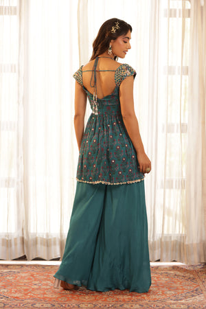 Embroidered Sharara Set image 1