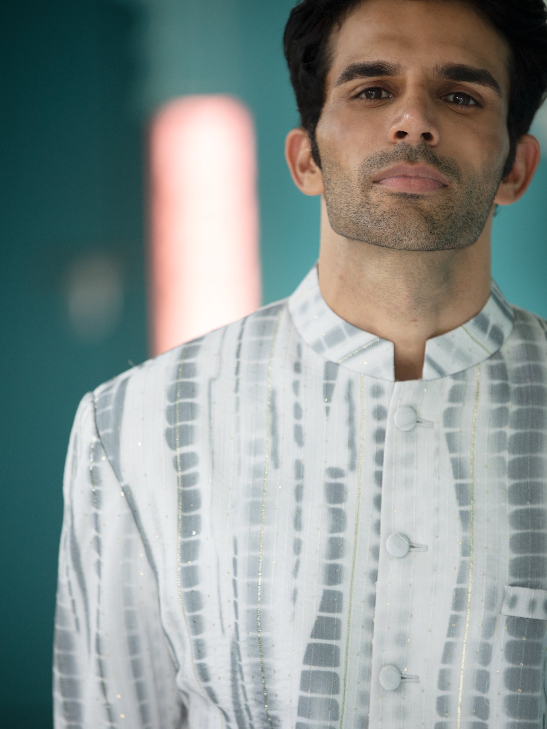 Grey Sherwani Set image 7