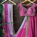 Fuchsia Pink Sharmily Work Lehenga Set image 0