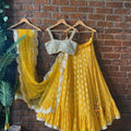 Turmeric Yellow Ruffle Lehenga Set image 0