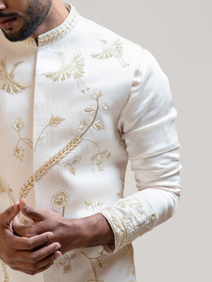 Cream Paradise Nehru Jacket image 4