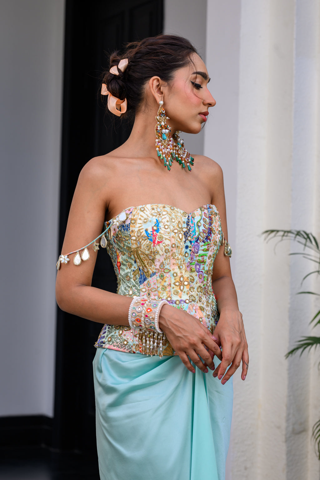 Gardenia Highlighted Corset With Skirt image 5