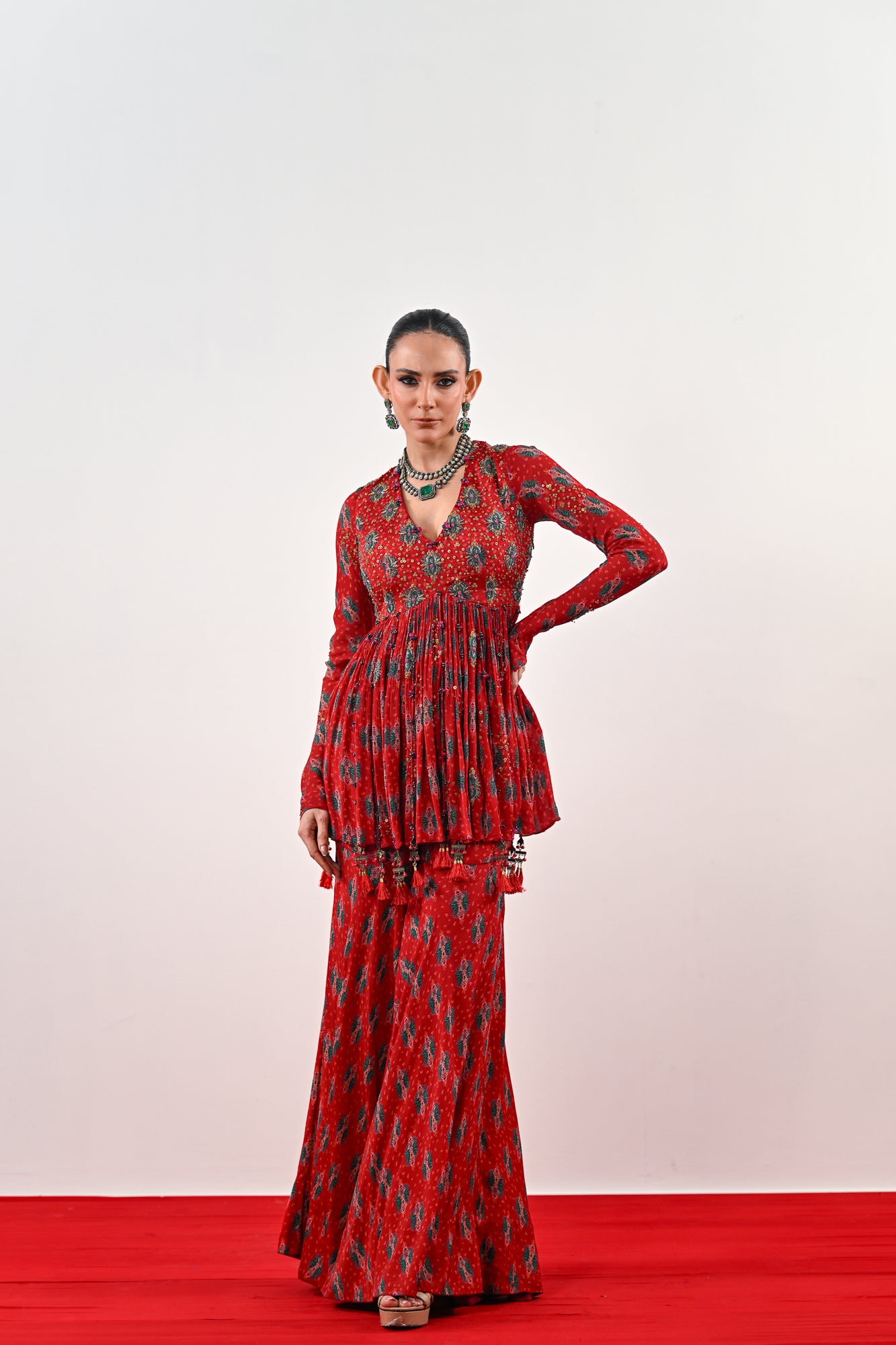SCARLET ANARKALI SET image 6