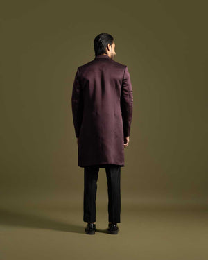 Wine Colour Achkan Set image 3