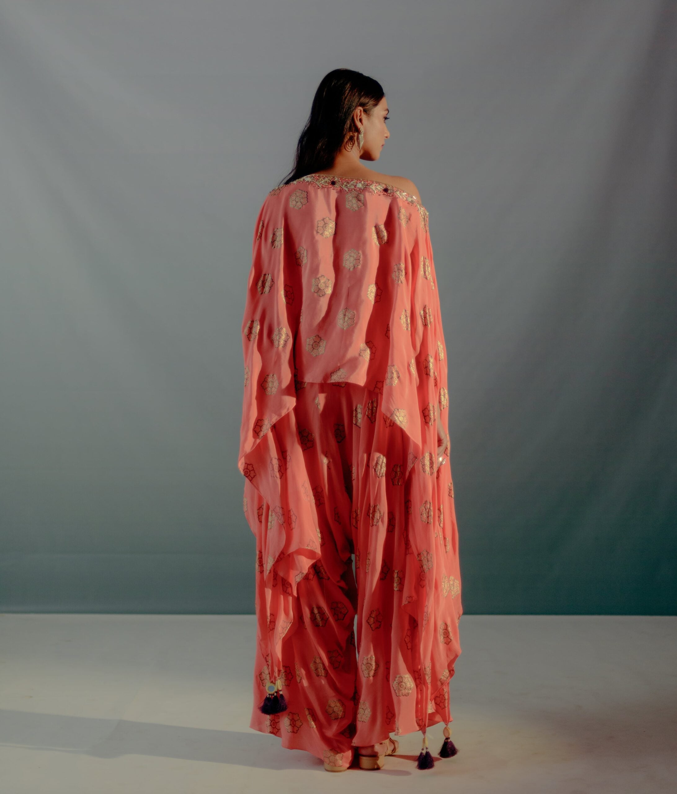 Coral Off Shoulder Co-ord Set image 5