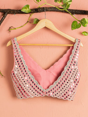 Watermelon Pink Mirror Sharara Set image 3