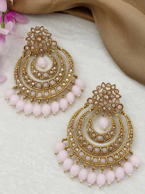 Metallic Chandbali Earrings image 1