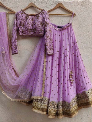 Lavender Sharmily Lehenga - S image