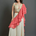 Beige Cream Palazzo Set image 0