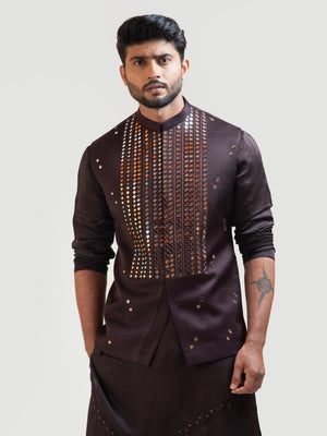 Coco Brown Nehru Jacket - Custom image