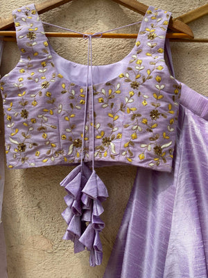 Lavender Kyra Tassel Lehenga Set image 4