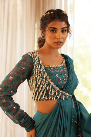 Pre Drape Saree image 8