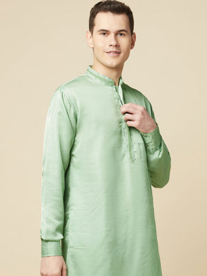 Mint Green Art Silk Kurta image 4