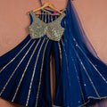 Azure Blue Sharara Set image 0