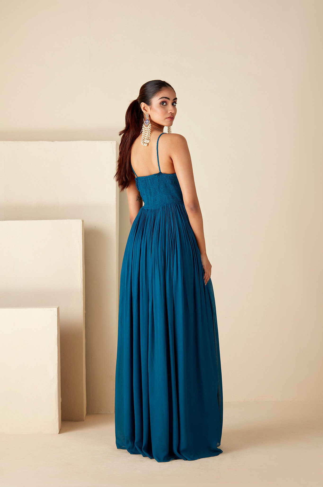 Aqua Essence Pleated Flair Dress image 1