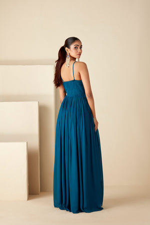 Aqua Essence Pleated Flair Dress image 1