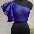 Blue Ruffle Blouse image 0